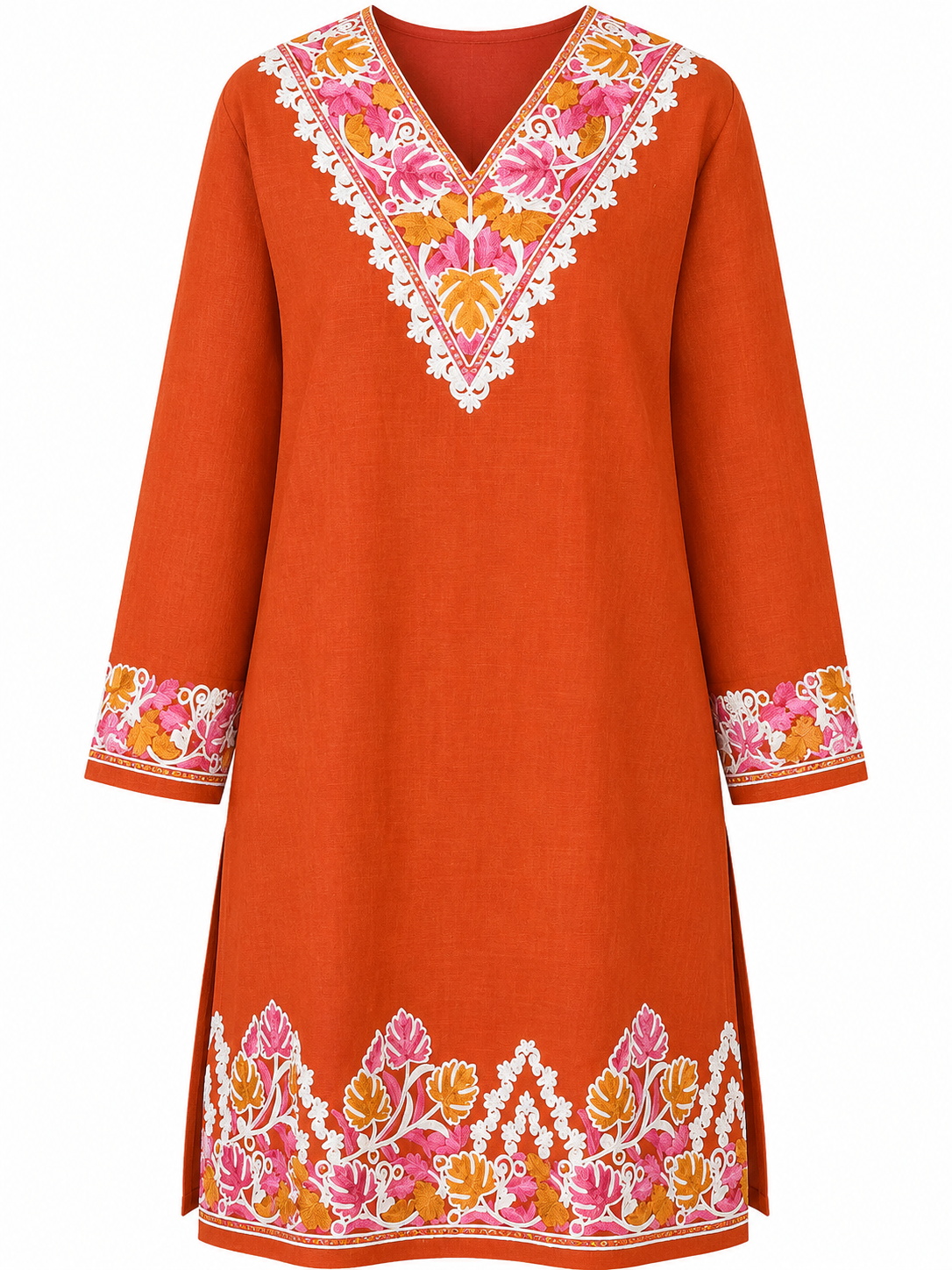 Kashmir Aari cotton Co-Ord Set | Sassy Salmon